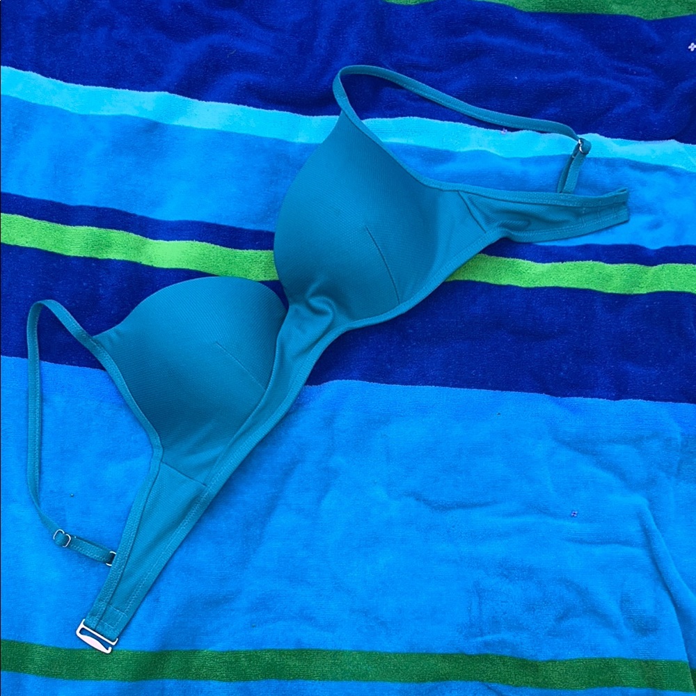 Shade & Shore Blue Bikini Top with Molded Cups